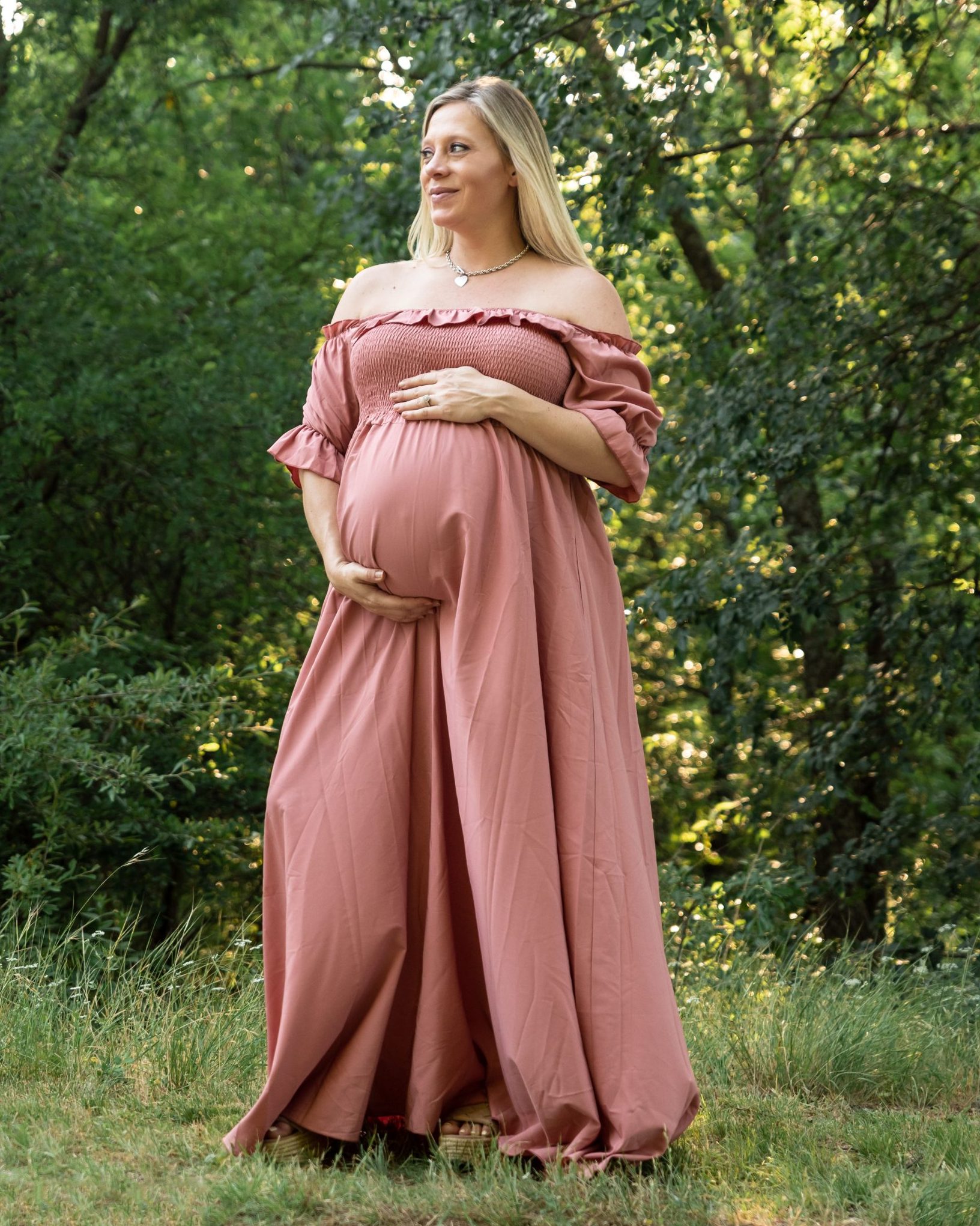 Maternity Photographer with Gowns